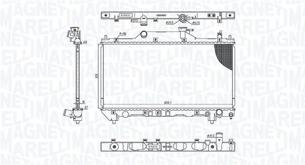 Radiador motor MAGNETI MARELLI ref. 350213186200
