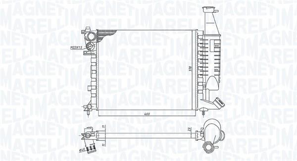 Radiador motor MAGNETI MARELLI ref. 350213186300