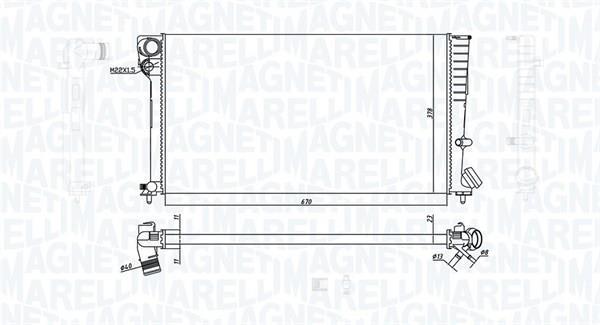 Radiador motor MAGNETI MARELLI ref. 350213186500