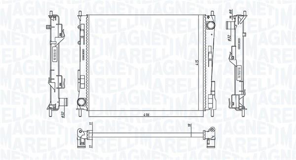 Radiateur moteur (Radiateur de refroidissement) MAGNETI MARELLI 350213186800