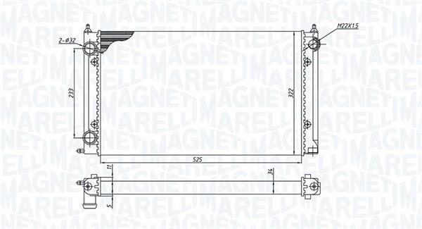 Radiador motor MAGNETI MARELLI ref. 350213187500