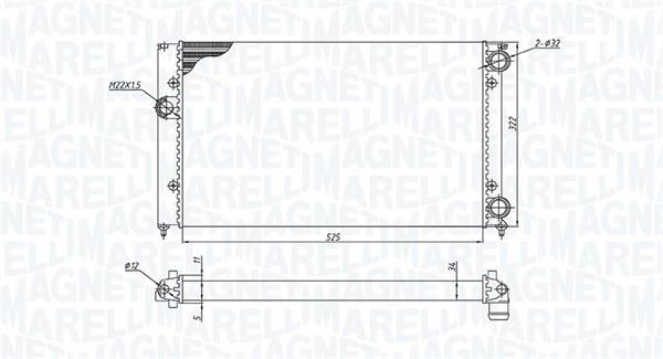 Radiador motor MAGNETI MARELLI ref. 350213187600