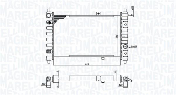 Radiateur moteur (Radiateur de refroidissement) MAGNETI MARELLI ref. 350213188200