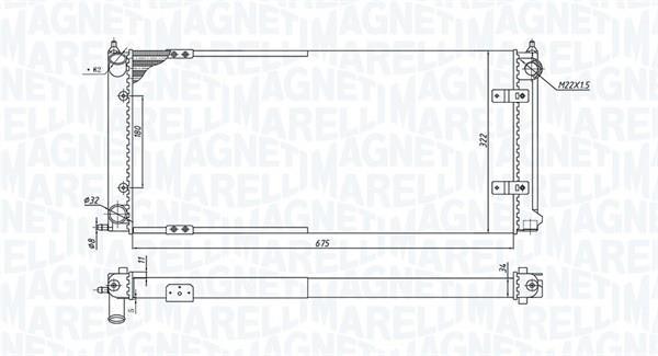 Radiador motor MAGNETI MARELLI ref. 350213188300