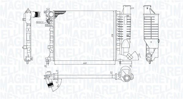 Radiateur moteur (Radiateur de refroidissement) MAGNETI MARELLI ref. 350213188500
