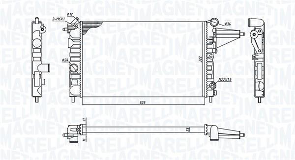 Radiateur moteur (Radiateur de refroidissement) MAGNETI MARELLI ref. 350213189100