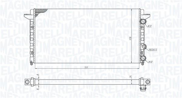 Radiador motor MAGNETI MARELLI ref. 350213189200