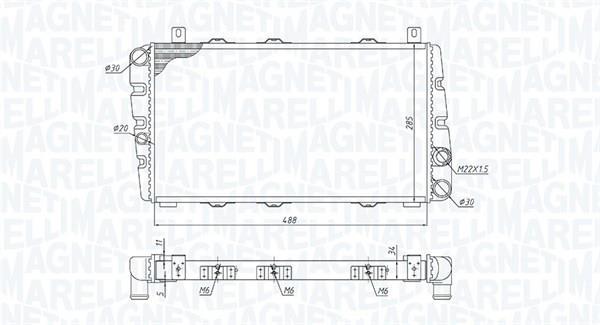 Radiateur moteur (Radiateur de refroidissement) MAGNETI MARELLI ref. 350213189700