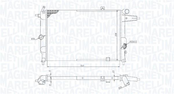 Radiador motor MAGNETI MARELLI ref. 350213189800