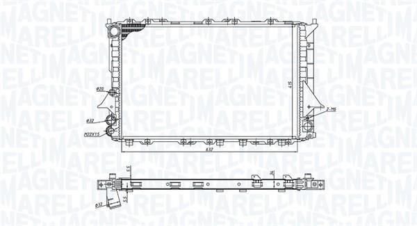Radiador motor MAGNETI MARELLI ref. 350213189900