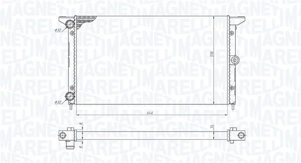 Radiador motor MAGNETI MARELLI ref. 350213190100