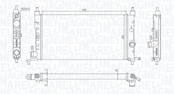 Radiador motor MAGNETI MARELLI ref. 350213190400