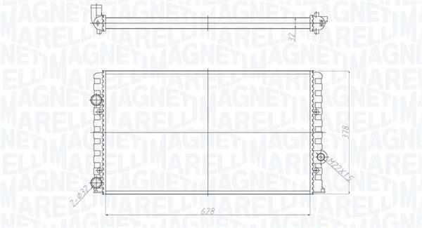 Radiador motor MAGNETI MARELLI ref. 350213190700