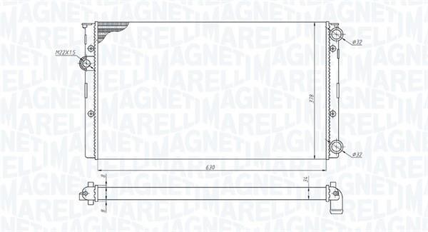 Radiateur moteur (Radiateur de refroidissement) MAGNETI MARELLI ref. 350213191100