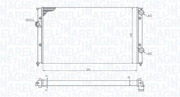 Radiateur moteur (Radiateur de refroidissement) MAGNETI MARELLI ref. 350213191200