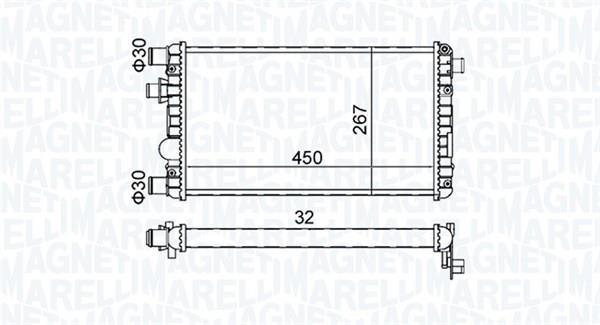 Radiador motor MAGNETI MARELLI ref. 350213191300