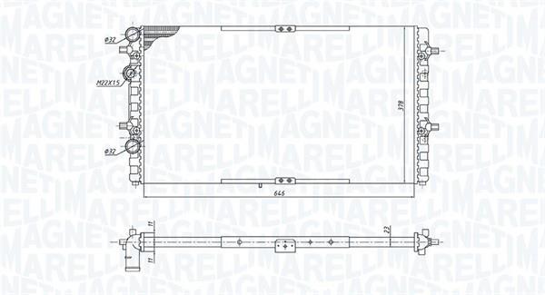 Radiateur moteur (Radiateur de refroidissement) MAGNETI MARELLI ref. 350213191400