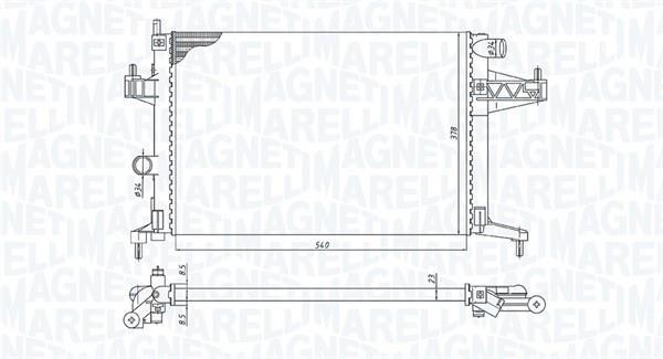 Radiateur moteur (Radiateur de refroidissement) MAGNETI MARELLI ref. 350213191600