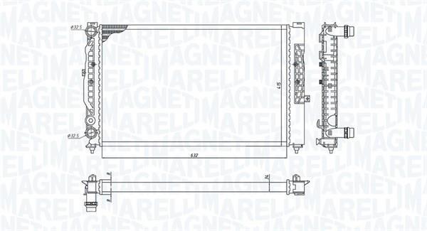 Radiador motor MAGNETI MARELLI ref. 350213191700