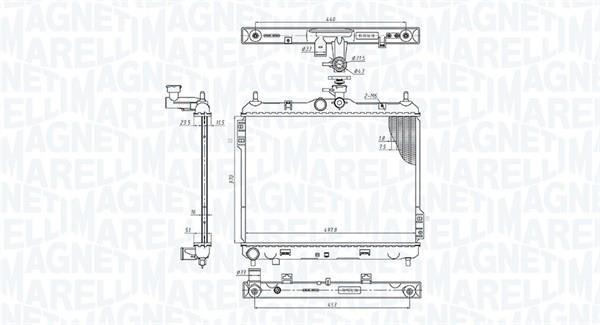 Radiateur moteur (Radiateur de refroidissement) MAGNETI MARELLI ref. 350213192200