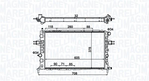 Radiador motor MAGNETI MARELLI ref. 350213192300