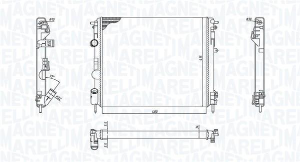 Radiateur moteur (Radiateur de refroidissement) MAGNETI MARELLI ref. 350213192600
