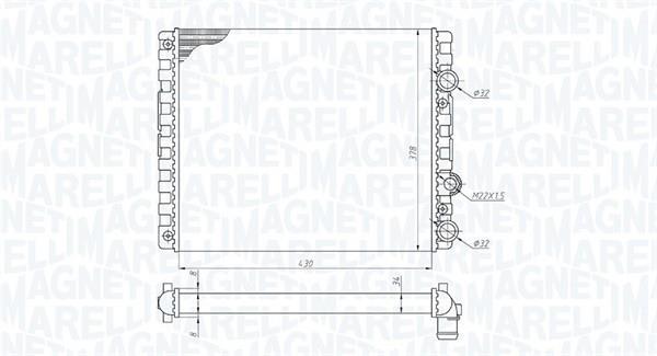 Radiador motor MAGNETI MARELLI ref. 350213192900