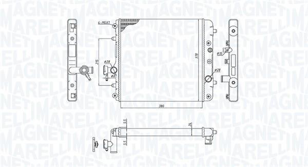 Radiador motor MAGNETI MARELLI ref. 350213193100