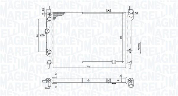 Radiador motor MAGNETI MARELLI ref. 350213193200