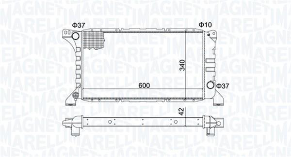 Radiateur moteur (Radiateur de refroidissement) MAGNETI MARELLI ref. 350213193500