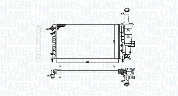Radiador motor MAGNETI MARELLI ref. 350213193900
