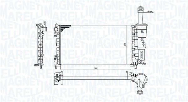 Radiateur moteur (Radiateur de refroidissement) MAGNETI MARELLI ref. 350213194200