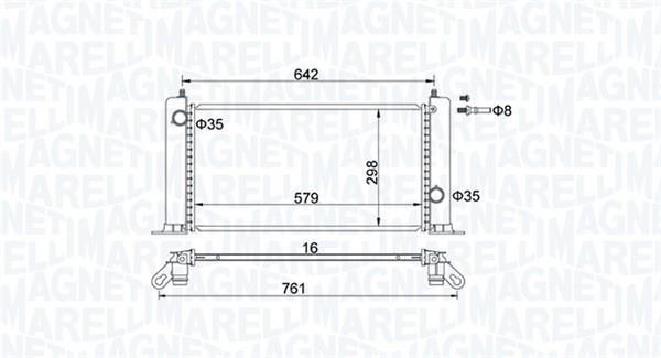 Radiador motor MAGNETI MARELLI ref. 350213194500