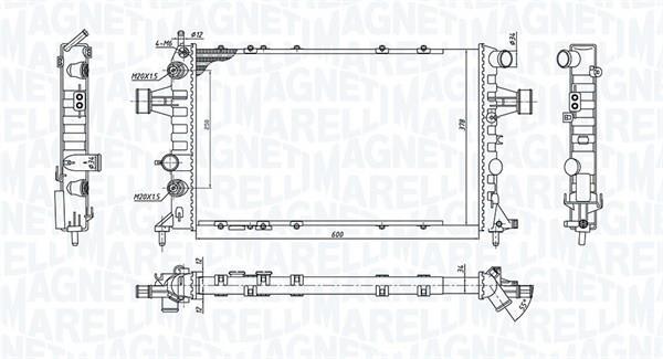 Radiador motor MAGNETI MARELLI ref. 350213194600