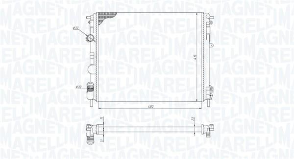 Radiador motor MAGNETI MARELLI ref. 350213195200