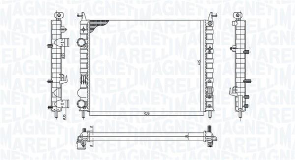 Radiateur moteur (Radiateur de refroidissement) MAGNETI MARELLI 350213196400