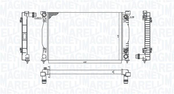 Radiateur moteur (Radiateur de refroidissement) MAGNETI MARELLI ref. 350213196500
