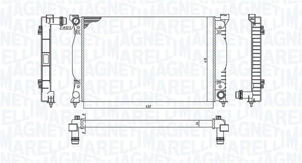 Radiateur moteur (Radiateur de refroidissement) MAGNETI MARELLI ref. 350213196700