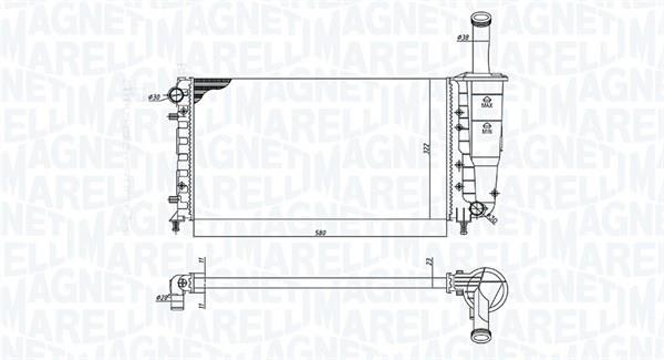 Radiador motor MAGNETI MARELLI ref. 350213196000