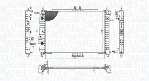 Radiateur moteur (Radiateur de refroidissement) MAGNETI MARELLI ref. 350213197400