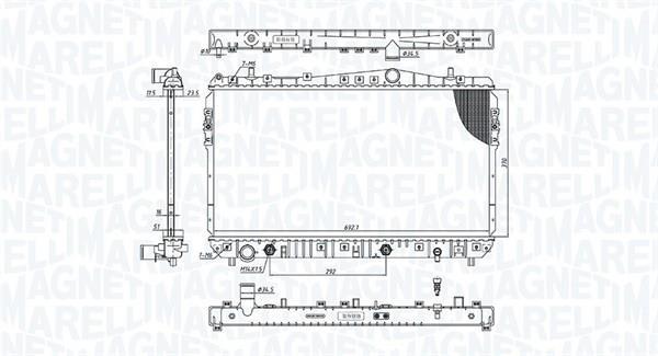 Radiateur moteur (Radiateur de refroidissement) MAGNETI MARELLI ref. 350213197500