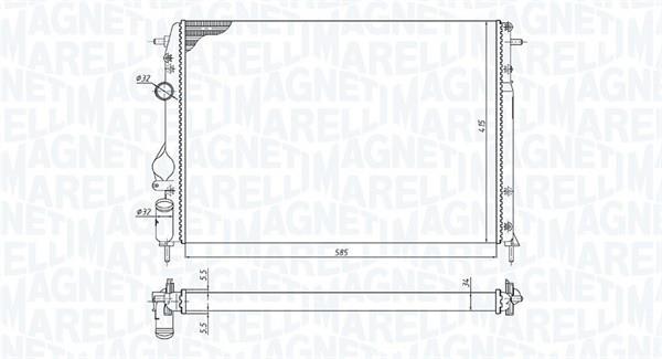 Radiateur moteur (Radiateur de refroidissement) MAGNETI MARELLI ref. 350213198500