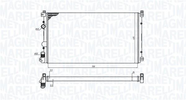 Radiador motor MAGNETI MARELLI ref. 350213198800