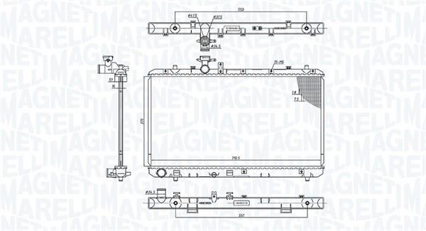 Radiador motor MAGNETI MARELLI ref. 350213199500