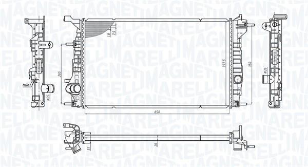 Radiateur moteur (Radiateur de refroidissement) MAGNETI MARELLI 350213200600