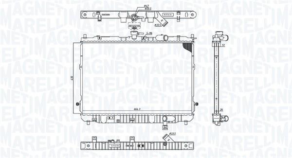 Radiateur moteur (Radiateur de refroidissement) MAGNETI MARELLI ref. 350213201400