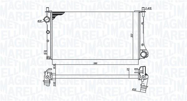 Radiador motor MAGNETI MARELLI 350213382000