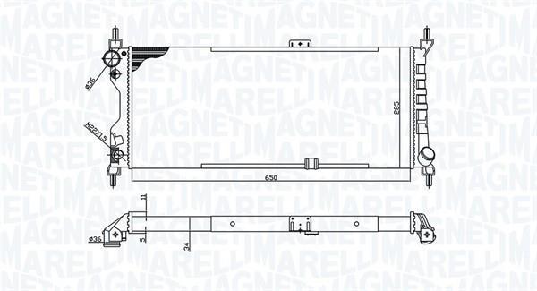 Radiateur moteur (Radiateur de refroidissement) MAGNETI MARELLI ref. 350213588000