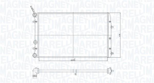 Radiador motor MAGNETI MARELLI ref. 350213841000