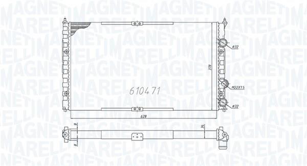 Radiador motor MAGNETI MARELLI ref. 350213842000